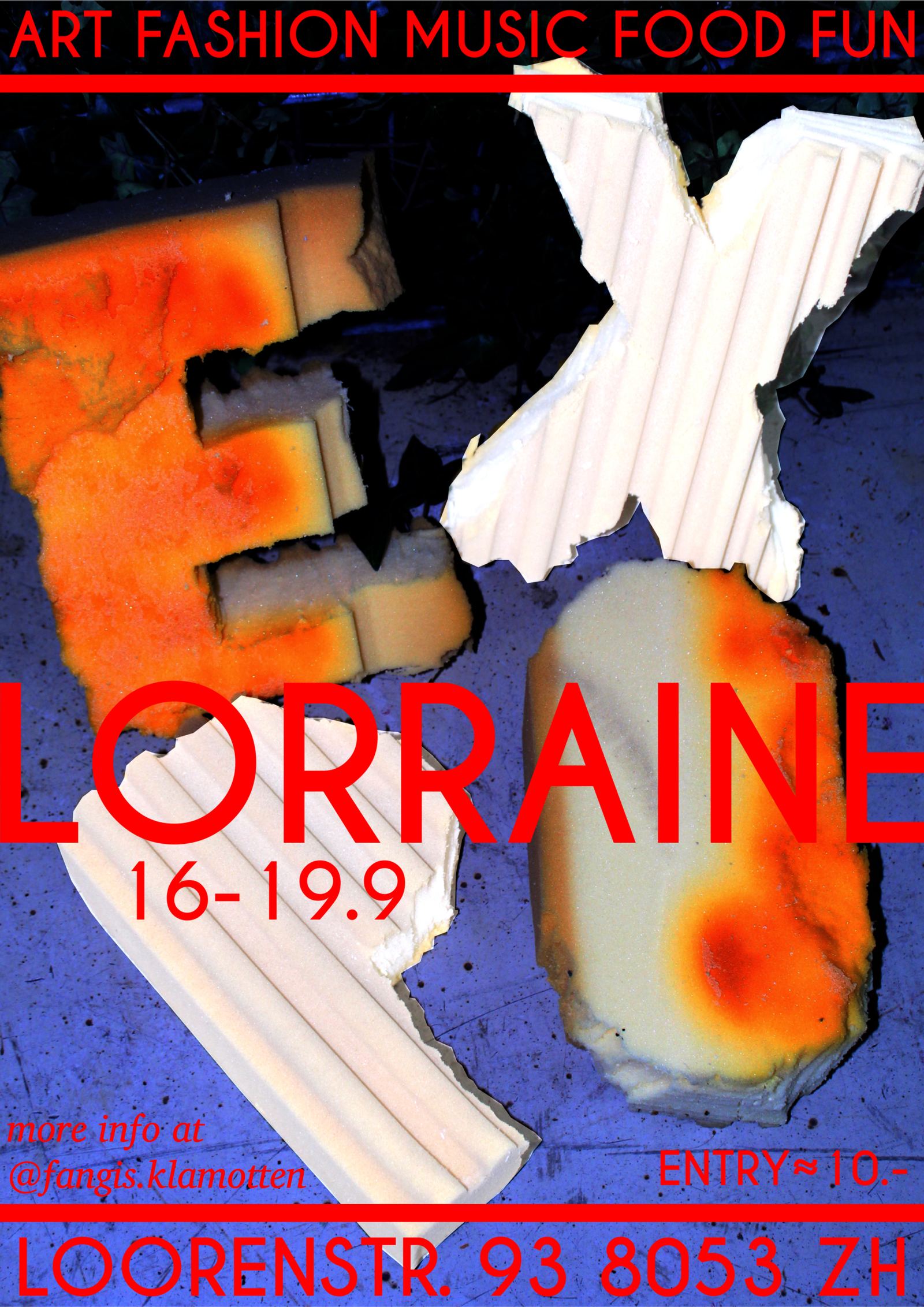 Foto: EXPO LORRAINE is a 4 day event happening in the beautiful garden and house located at Loorenstrasse 93 in Zürich Witikon. The EXPO showcases the creative potential of this place and aims to open an interdisciplinary playground.